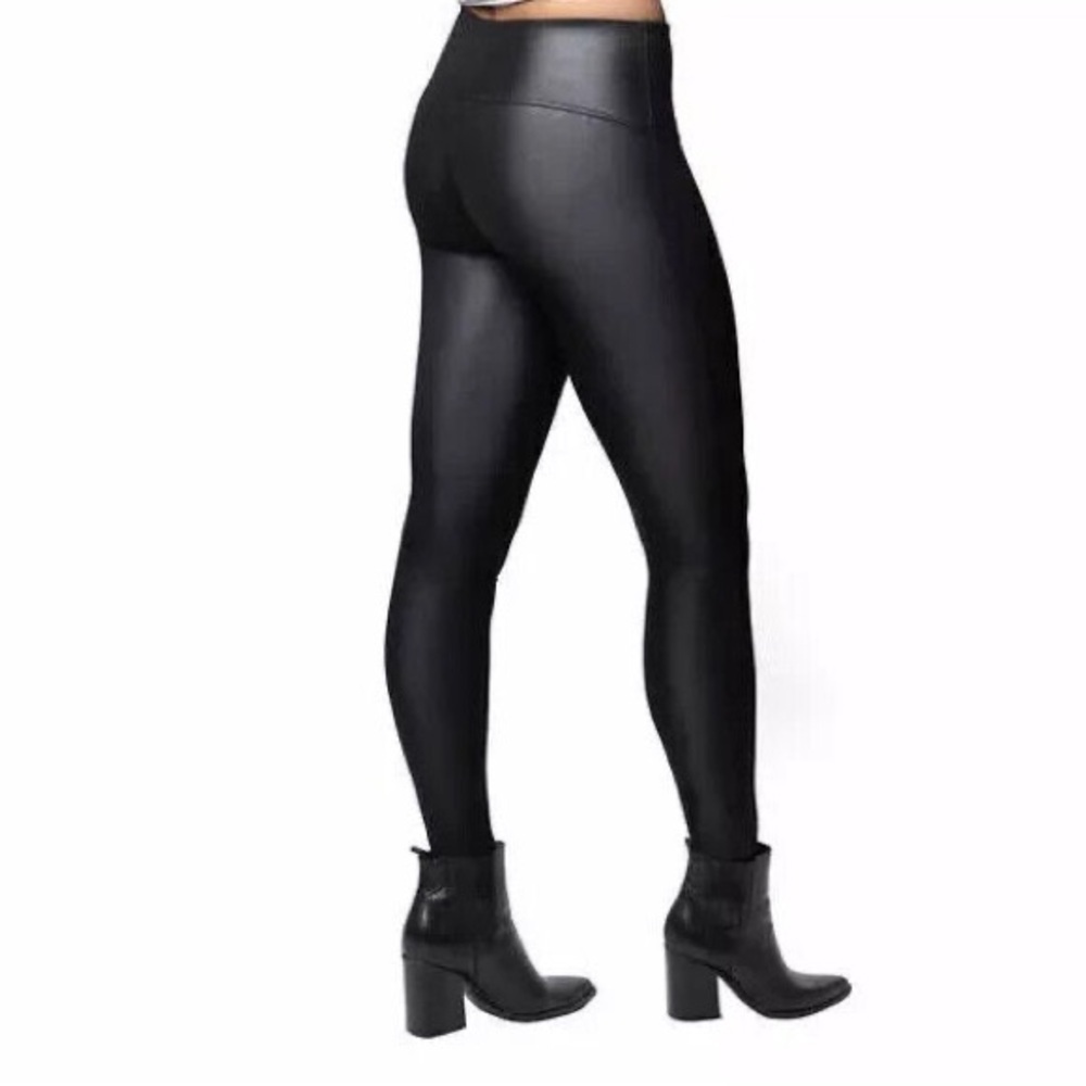 Jane and Bleecker Ladies' Faux Leather Legging Pants Black Large​ NWT​